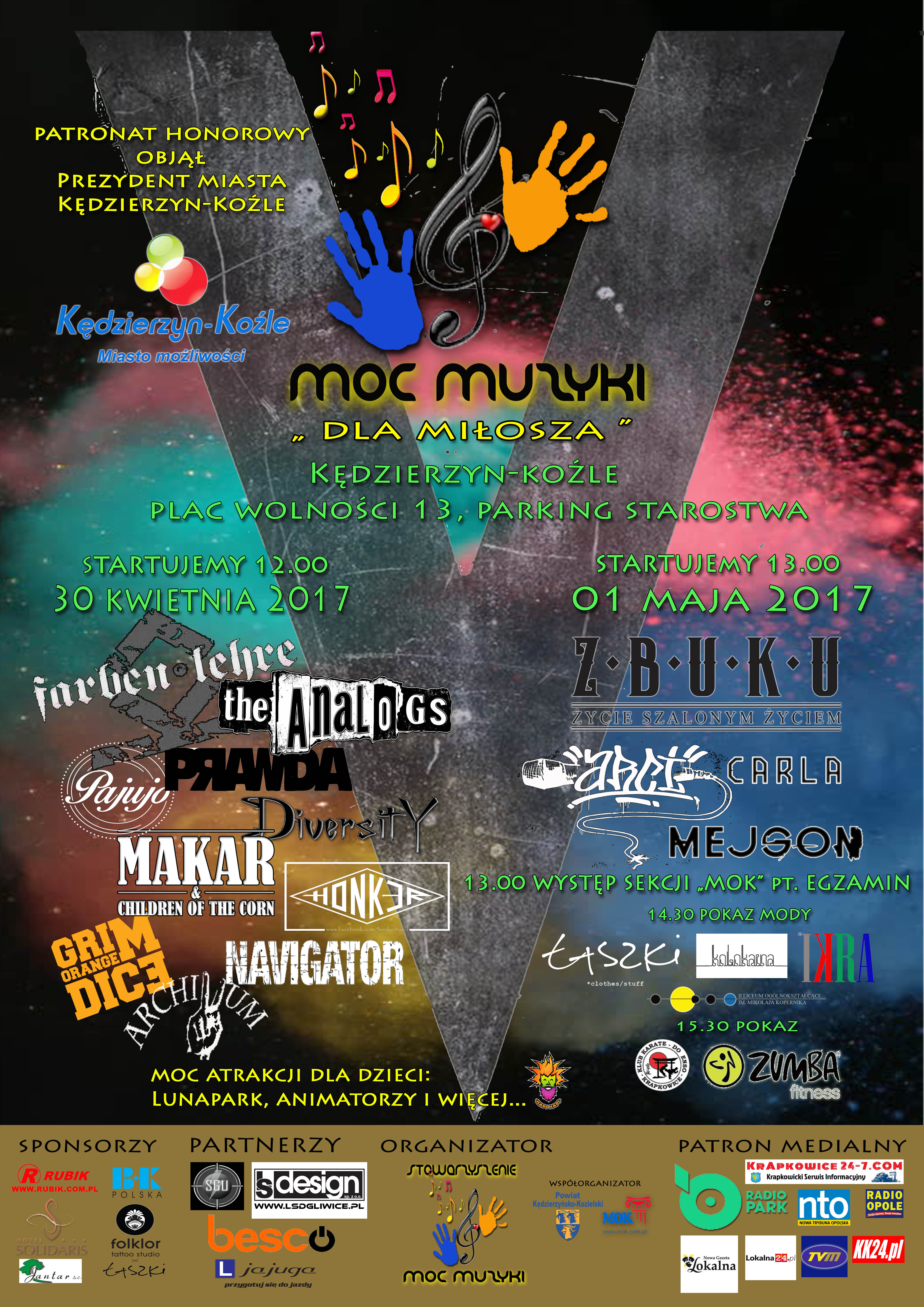 plakat MOC MUZYKI 2017